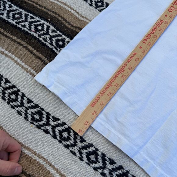 Vintage 90's Virginia Miller Cat Kitten Art White Pocket Long Sleep Shirt Sz OS - Picture 8 of 8